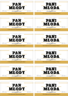 Etykiety Pana Tadeusza na wesele - Pan Pani Młoda